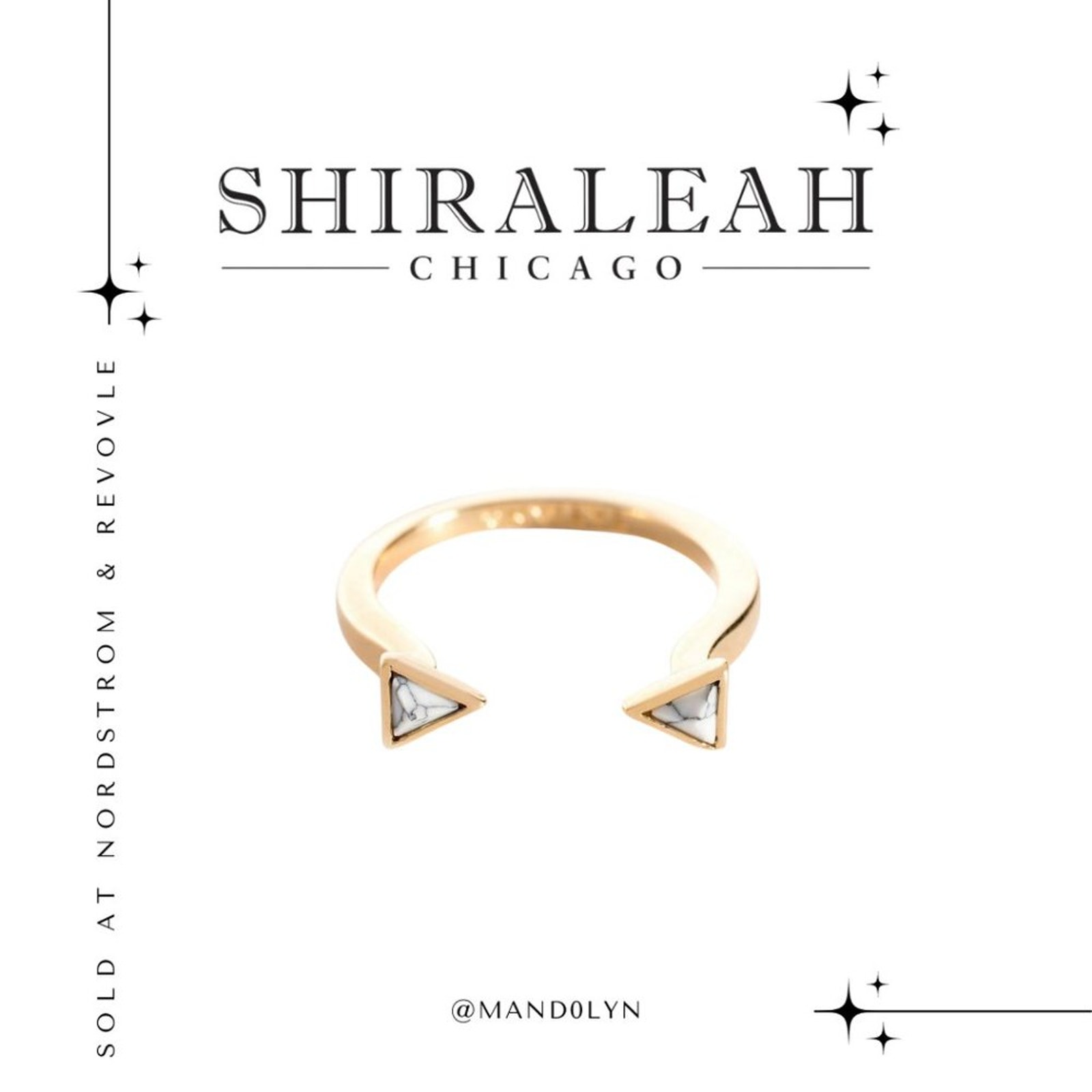 Nwt Shiraleah Anthropologie Ophelie Gold Ring In White Sz 7 Adjustable